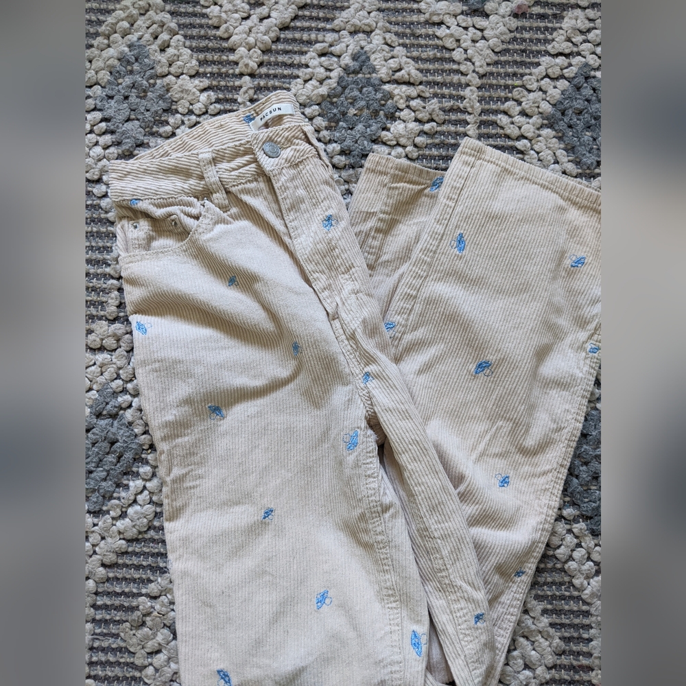 PacSun embroidered mushroom pants